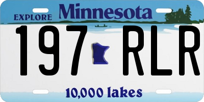 MN license plate 197RLR