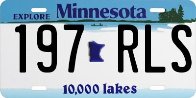 MN license plate 197RLS