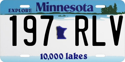 MN license plate 197RLV