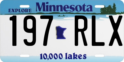MN license plate 197RLX