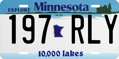 MN license plate 197RLY