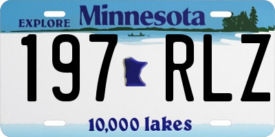 MN license plate 197RLZ