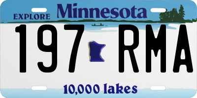 MN license plate 197RMA