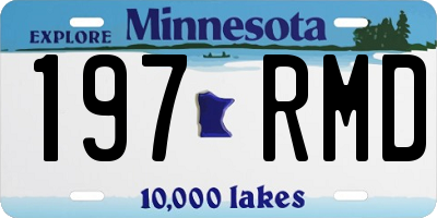 MN license plate 197RMD