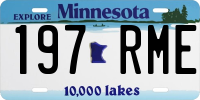 MN license plate 197RME