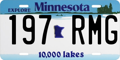 MN license plate 197RMG
