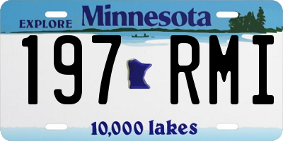 MN license plate 197RMI