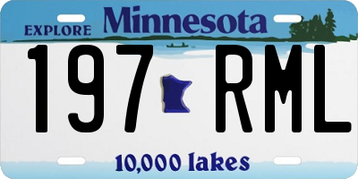 MN license plate 197RML