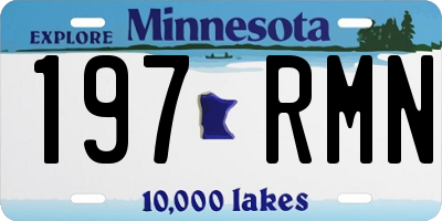 MN license plate 197RMN