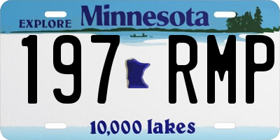 MN license plate 197RMP