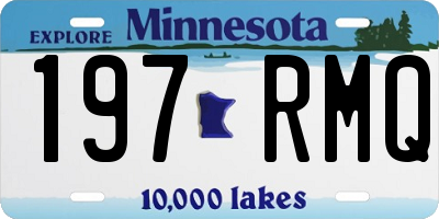 MN license plate 197RMQ