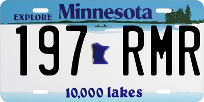 MN license plate 197RMR