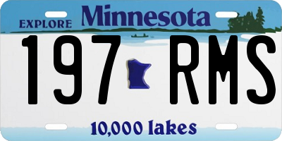 MN license plate 197RMS
