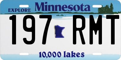MN license plate 197RMT