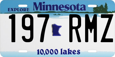 MN license plate 197RMZ
