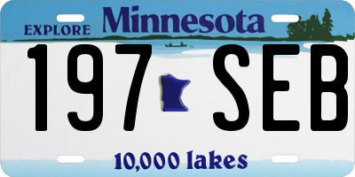 MN license plate 197SEB