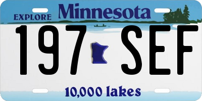 MN license plate 197SEF