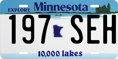 MN license plate 197SEH