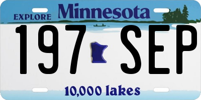 MN license plate 197SEP