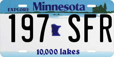 MN license plate 197SFR