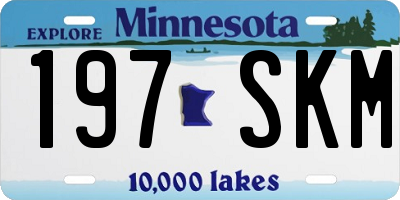 MN license plate 197SKM