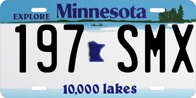 MN license plate 197SMX