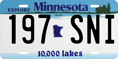 MN license plate 197SNI