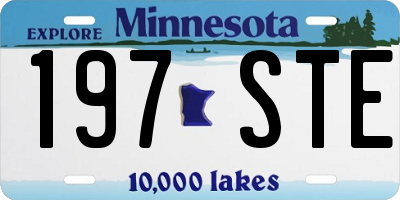 MN license plate 197STE