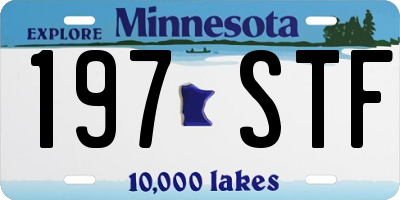MN license plate 197STF