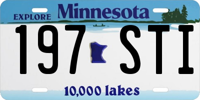 MN license plate 197STI