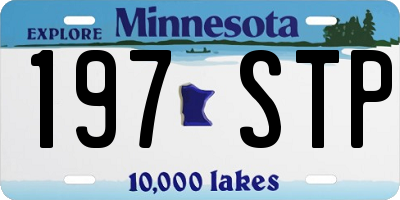 MN license plate 197STP