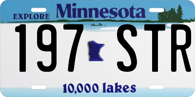 MN license plate 197STR