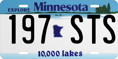 MN license plate 197STS