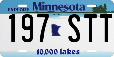 MN license plate 197STT