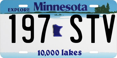 MN license plate 197STV