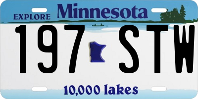 MN license plate 197STW