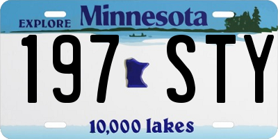 MN license plate 197STY