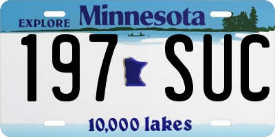 MN license plate 197SUC