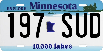 MN license plate 197SUD