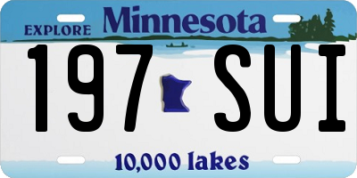MN license plate 197SUI