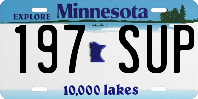 MN license plate 197SUP