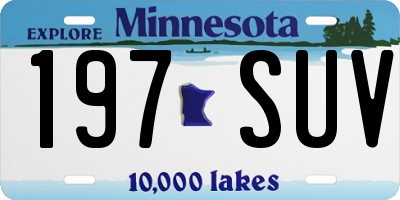 MN license plate 197SUV