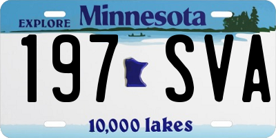 MN license plate 197SVA