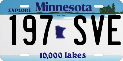 MN license plate 197SVE
