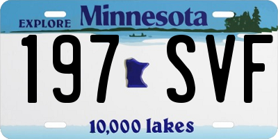 MN license plate 197SVF