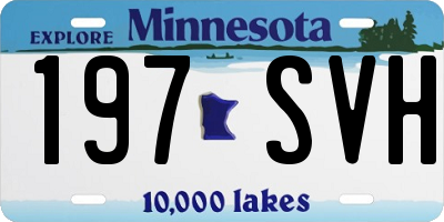 MN license plate 197SVH