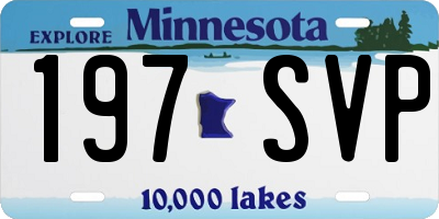 MN license plate 197SVP
