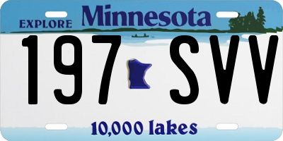 MN license plate 197SVV