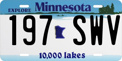 MN license plate 197SWV