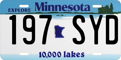 MN license plate 197SYD